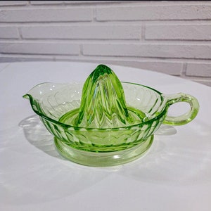 Vintage Uranium Glass Juicer