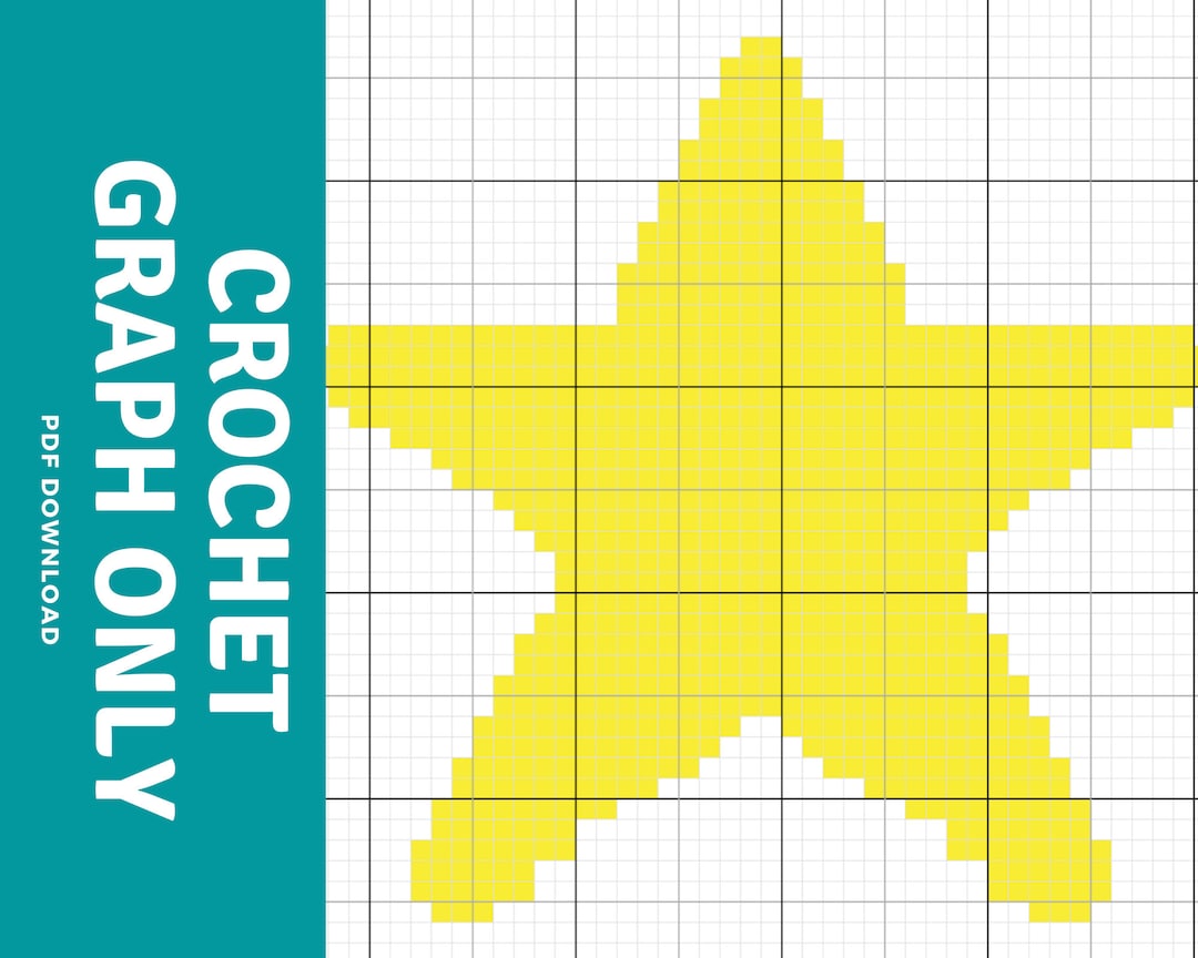 Star Crochet Graph Pattern // PDF Instant Download Etsy
