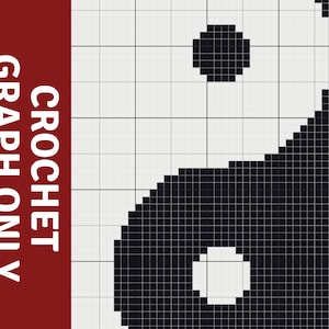 Yin Yang Crochet Graph Pattern // PDF Instant Download