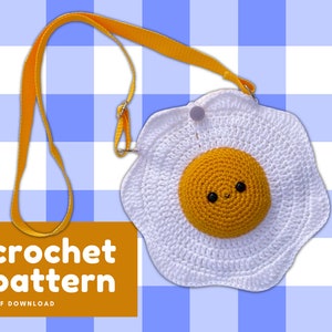 PATRÓN // Patrón de ganchillo Eggie Bag // Descarga instantánea de PDF