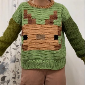 Pixel Axolotl Sweater Crochet Pattern image 7