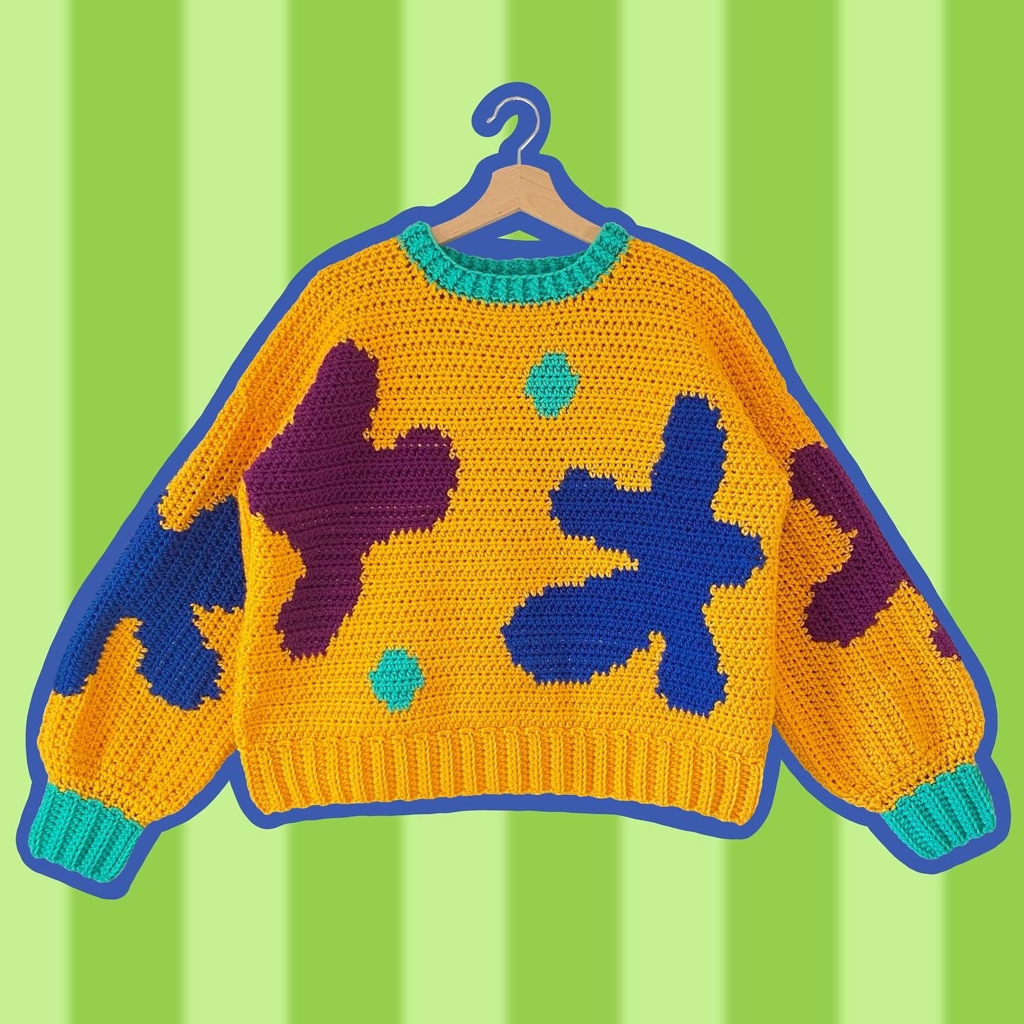 37 Clown Crochet Patterns to Add Color, Character, and Circus Charm 18 Clown Sweater Crochet