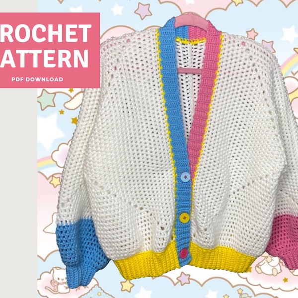 Clouded Dreams Cardigan Pattern // Digital Download // Crochet Pattern PDF