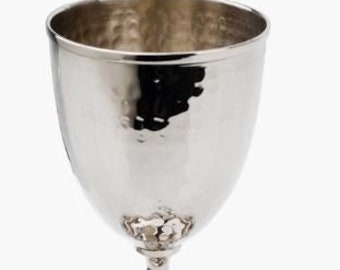 Greek Orthodox Wedding Wine Cup, Common Cup, Hammered with Gems