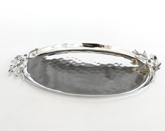 Greek Orthodox Stefana Tray - Oval Stainless Steel