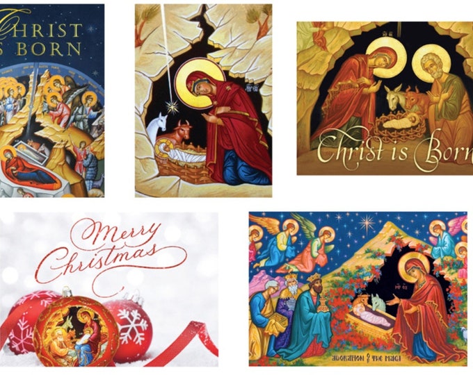 Orthodox Christmas Cards, Variety Pack, 15ct Pack Etsy