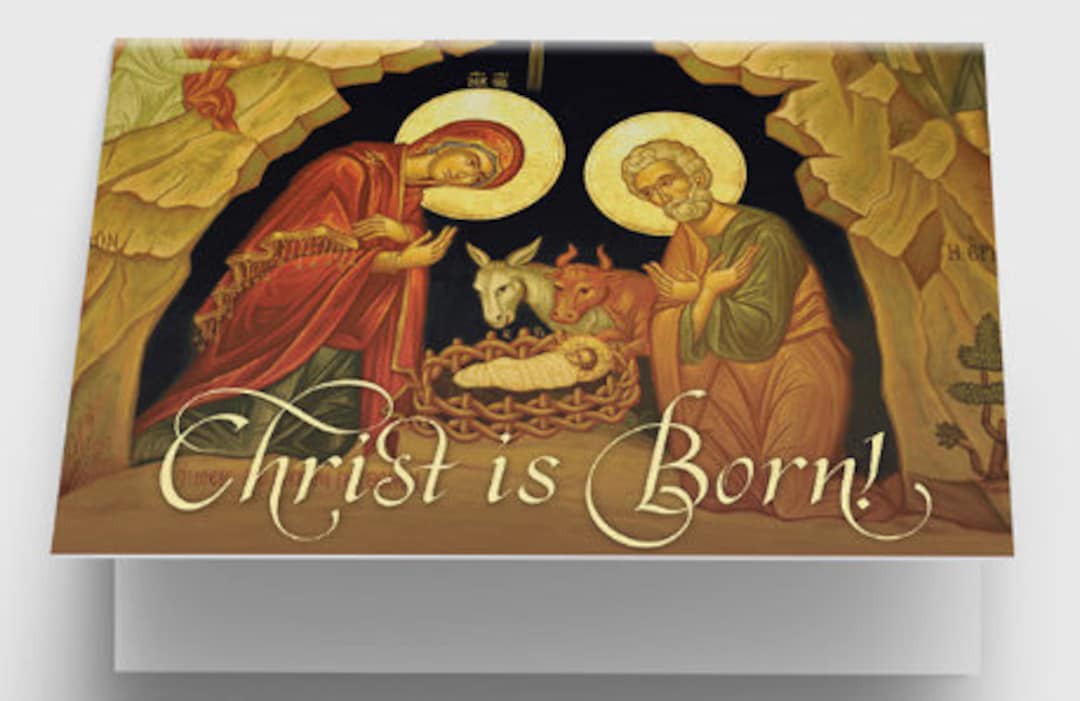 Orthodox Christmas Cards Christ is Born 15ct Pack Etsy
