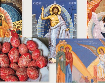 Orthodox Pascha Cards, Mixed Pack, 10 cards