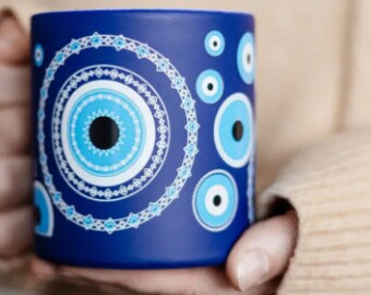 Ceramic Evil Eye Mugs, 2 Styles