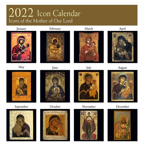2022 Orthodox Icon Calendar: Icons Of The Mother Of Our Lord | Etsy