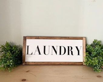 Laundry Wood Sign, Laundry Room Decor, Rustic Laundry Sign, Laundry Wall Decor, Farmhouse Home Decor, Farmhouse Wall Decor, Laundry Wall Art