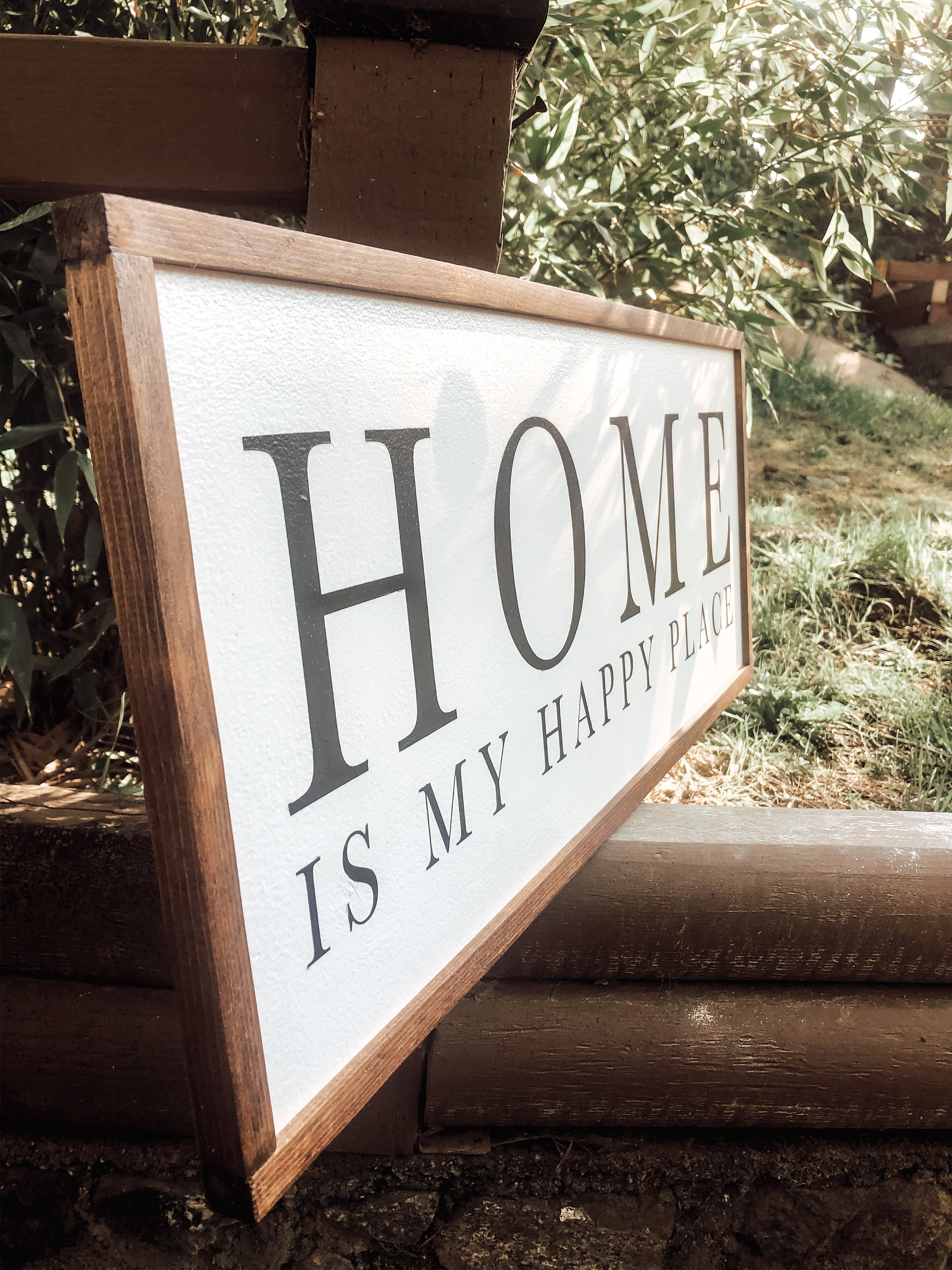 Home is my happy place sign cozy home sign farmhouse sign etsy