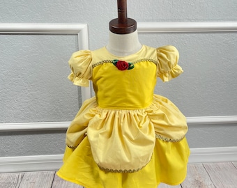 Beauty And the Beast Dress,Belle Costume,Princess Dress,Disney Princess Dresses,birthday dress,girls dress