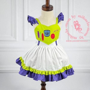 Buzz light year costume, Buzz Lightyear Themed Dress for Girls, Buzz Space Ranger Dress Toy Dress