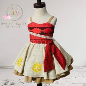 Vestido de Moana, vestido de cumpleaños de Moana, vestido de princesa Moana, disfraz inspirado en Moana,