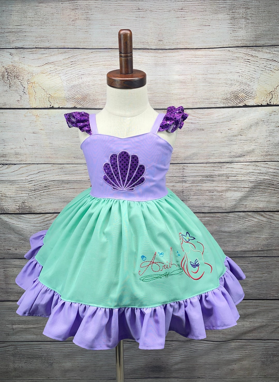 Disfraz El Vestido De La Sirenita Ariel Dress Vestido Ariel Disney