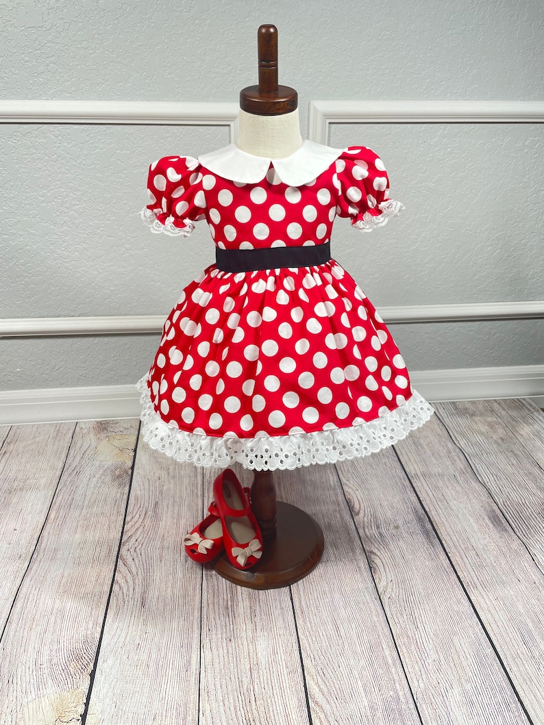 Minnie Mouse Dress/red and White Dress/minnie Mouseinspired Etsy