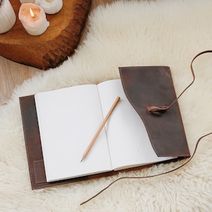 Custom Leather Journal Notebook with Refill, Soft Leather Diary and Travel Journal image 1