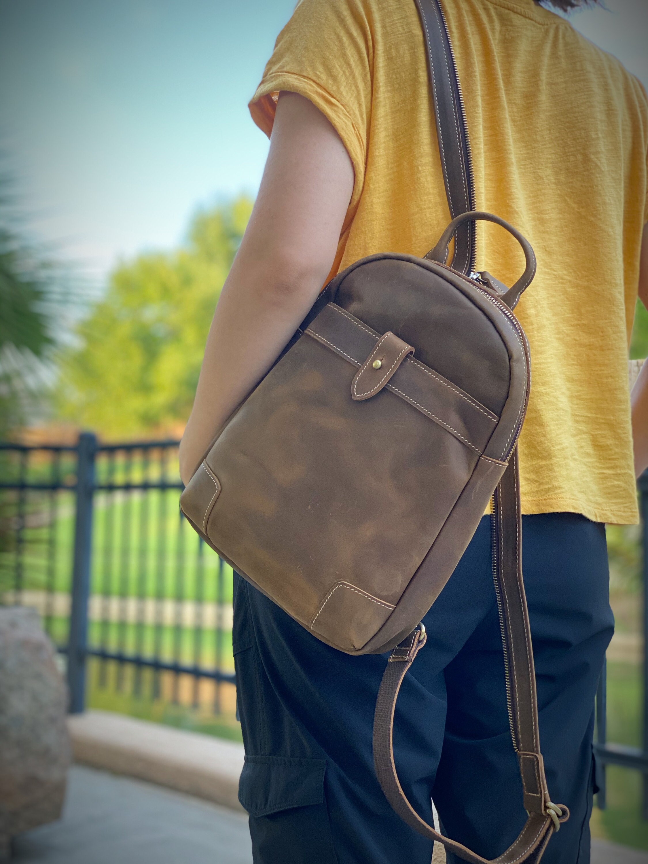 Women Leather Backpack, Backpack Strings, School Bag