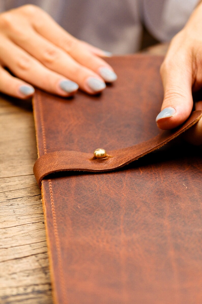 Deluxe Leather Folio, Personalized Executive Business Portfolio Notepad Organizer, Leather Conference Folder, Corporate Gifts, Gift for Dad bild 9