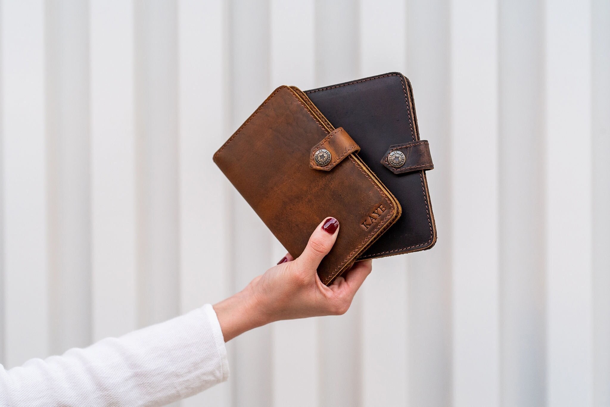 Leather Passport Holder Travel Wallet, Personalized Pocket Journal, Gift for Travelers, Valentines Day Gifts for Couples, Anniversary Gift
