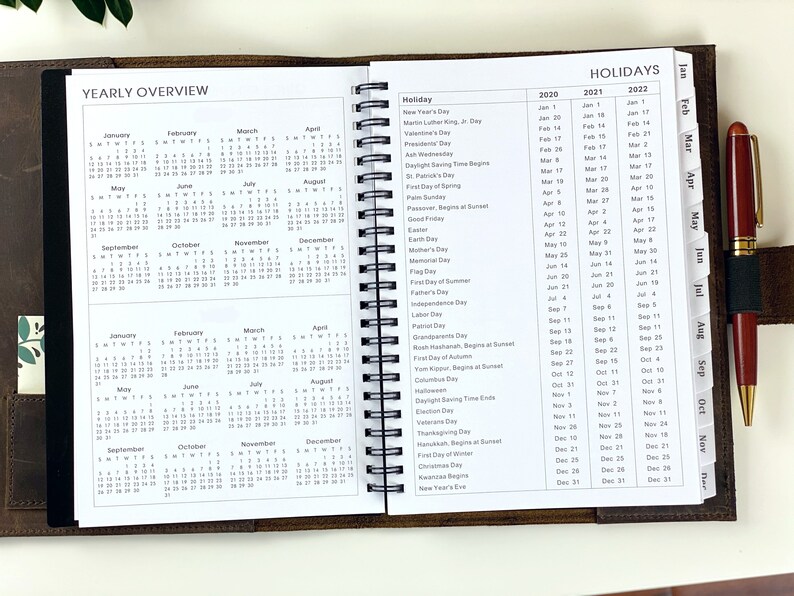 Leather Planner 2023 Personalized 2023 Daily Planner Planner Etsy