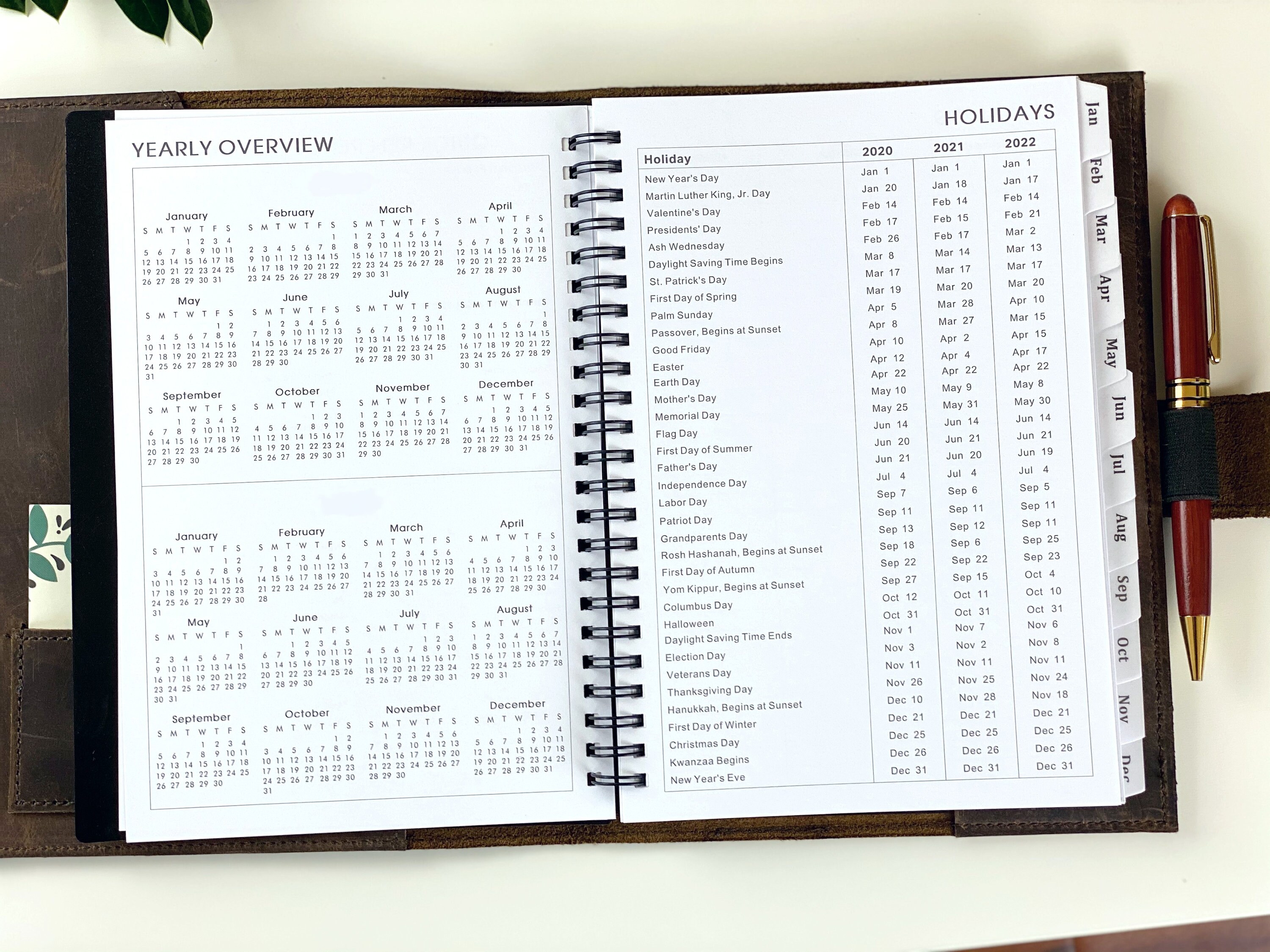 Leather Planner 2021 Personalized 2021 Planner Planner Cover Etsy