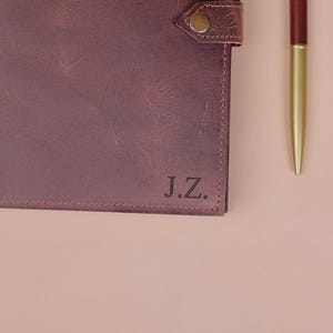 Leather Planner 2026, Personalized Daily Planner, Planner Cover Refillable, Productivity Planner, Gift for Her image 2