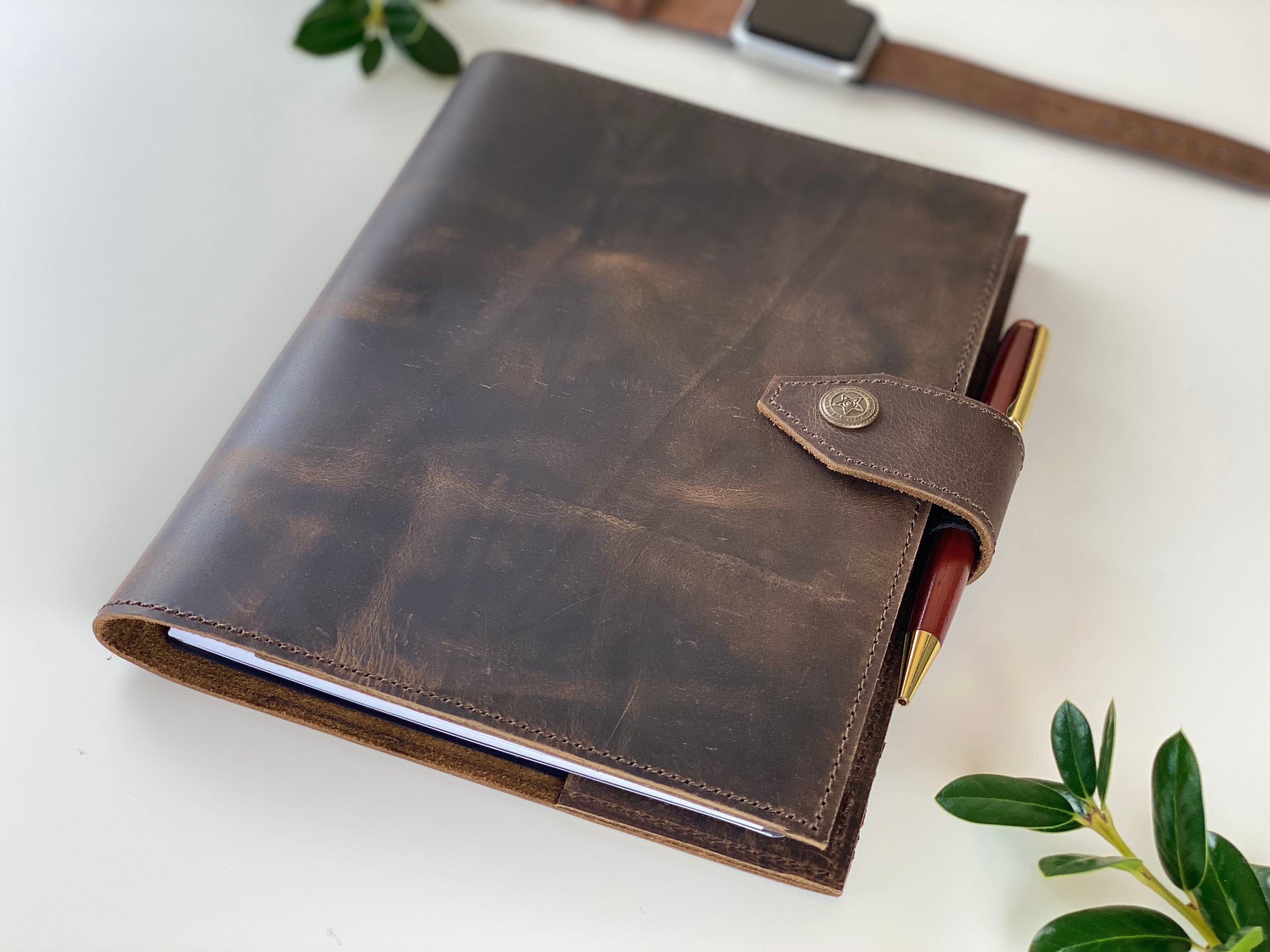 leather business planner