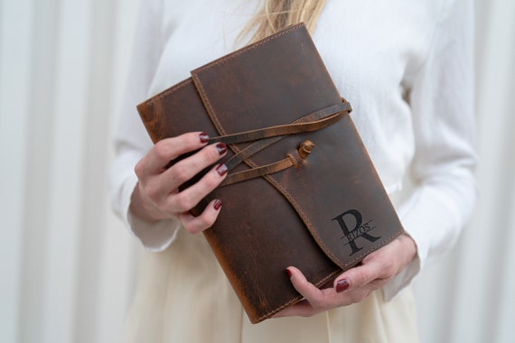 Leather Journal Refillable, Leather Notebook, Travel Journal, A5 Notebook Cover, Leather Diary, Personalized Christmas Gift for Her