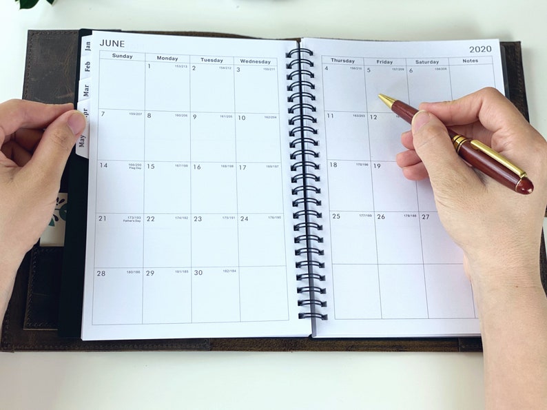 Leather Planner 2023 Personalized 2023 Daily Planner Planner Etsy