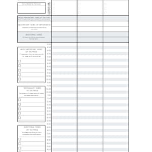 Productivity Calendar Goal Setting Planner, Leather Refillable Monthly Weekly Daily Planner with Time Slots image 7