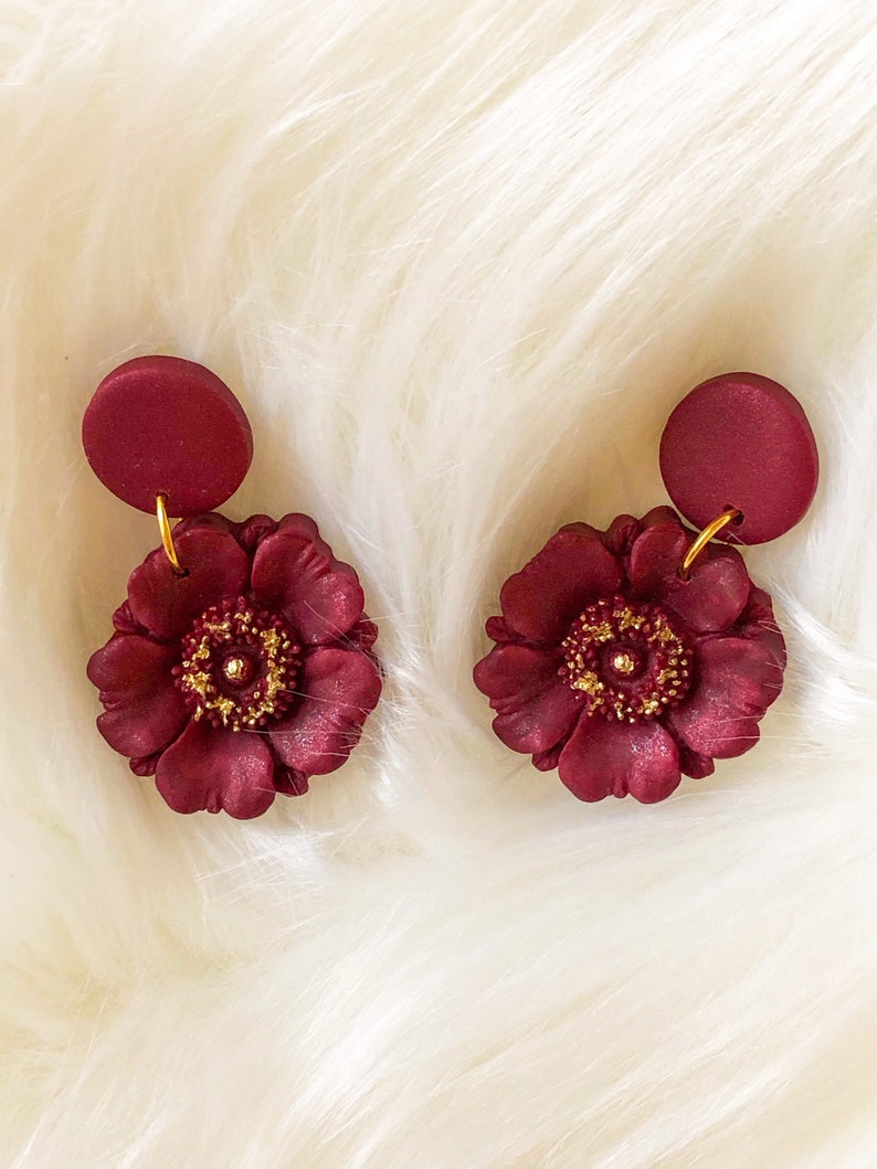 Womens Earrings Studs Girl Jewelry Teen Gifts Poppy Flower Earrings Valentines Day Gifts Cute Gifts for girls Birthday gifts for her