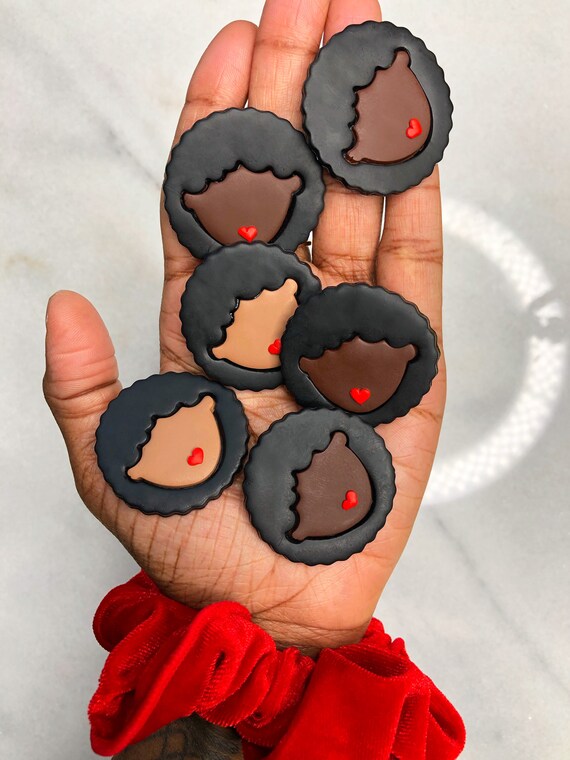 Afro Puff Stud Earrings Black Girl Magic Earrings Cute Stud Etsy