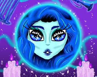 8.5x11 Madame Leota Haunted Mansion - Digital Print