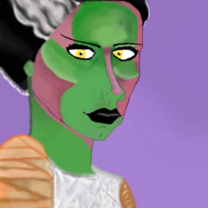 8.5x11 Portrait of The Bride Of Frankenstein - Digital Print