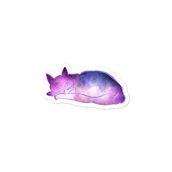 Galaxy Cat Nebula Sticker, Aesthetic Galaxy Kitty - Etsy UK