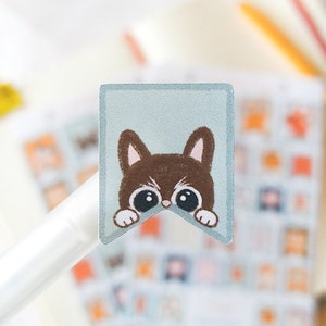 Cat planner stickers | Cute cat stickers | Planner flag stickers | Animal planner stickers | Kawaii cats | Cat lover gift | Cat mom stickers