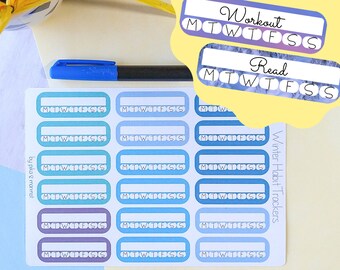Planner habit tracker stickers, weekly habit tracker, winter planner sticker, habit tracker sticker, fitness tracker stickers, goal tracker