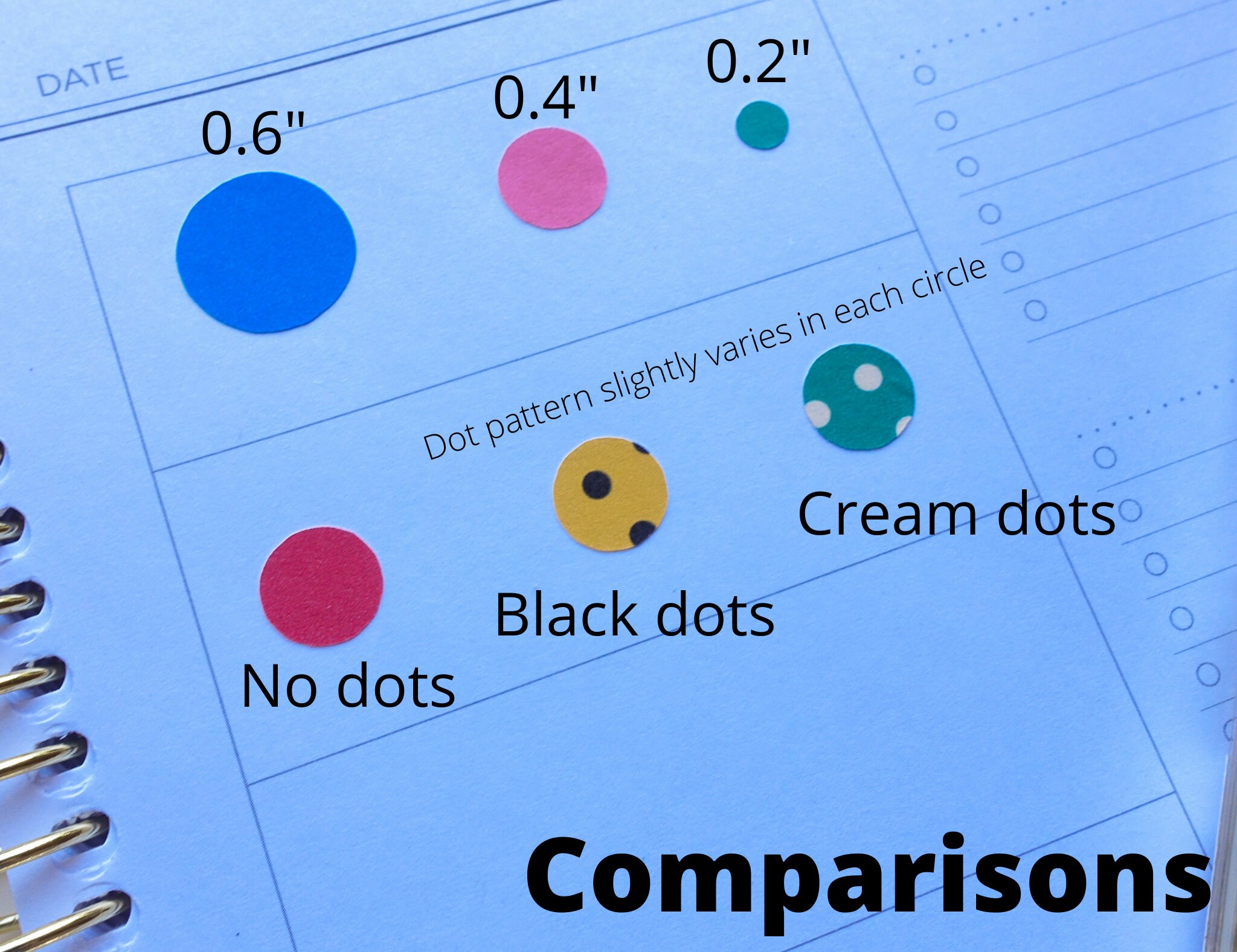Polka Dot Stickers Dot Planner Stickers Dot Sticker Set - Etsy
