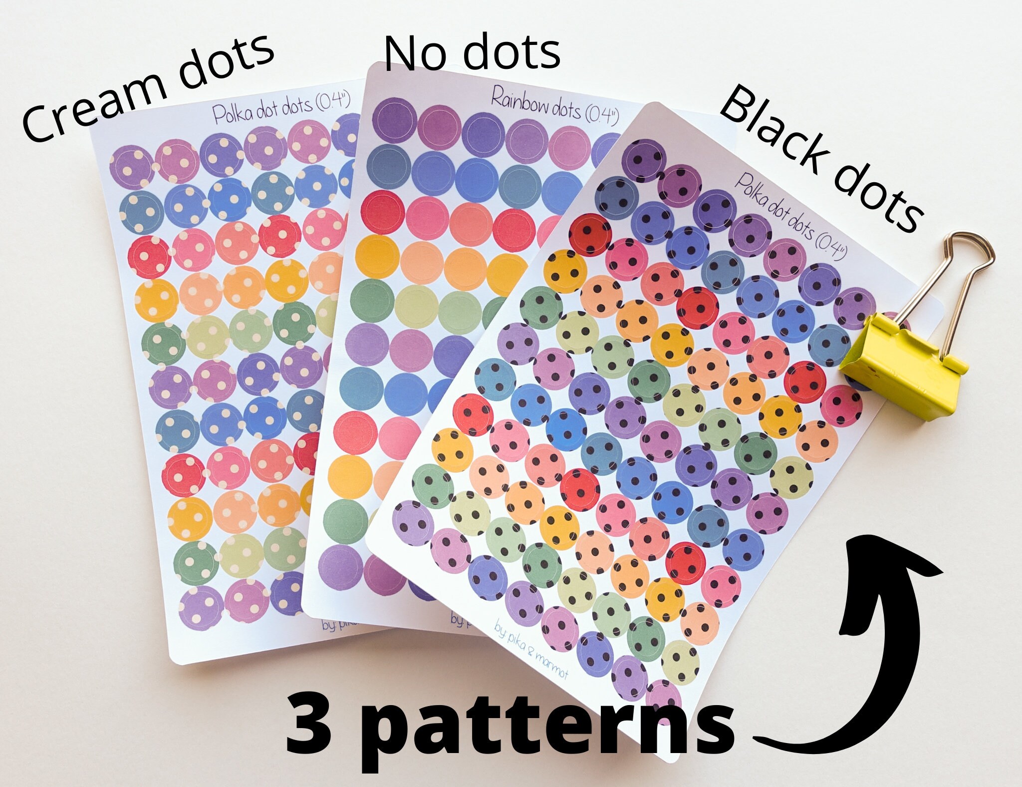 Polka Dot Stickers Dot Planner Stickers Dot Sticker Set Etsy