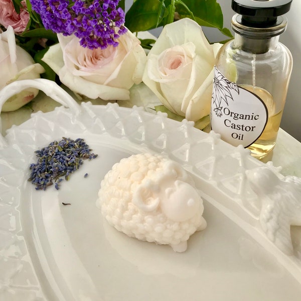 Lavender Organic Castor Oil Soap. Natural handmade Soap.Lavender Essential Oil Soap Goat milk Soap. Calming Relaxing Soap. Sheep soap