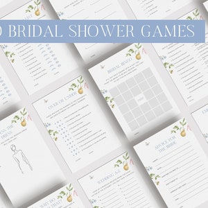 Secret Garden Bridal Shower Invitation Bundle, Printable Bridal Shower Invitation + Games, Bridal Shower Decoration Set, Editable Games image 5