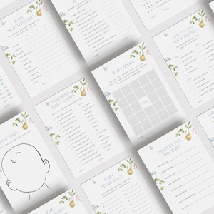 25 Secret Garden Baby Shower Games / INSTANT DOWNLOAD / Baby Shower Games Bundle / Cottagecore Bundle / Cottagecore Baby Shower Games