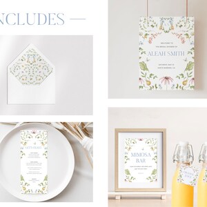 Secret Garden Bridal Shower Invitation Bundle, Printable Bridal Shower Invitation + Games, Bridal Shower Decoration Set, Editable Games image 3