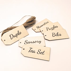 Etichette in legno incise personalizzate da 8 cm (3,1&quot;), etichette regalo personalizzate, abbellimenti per etichette in legno, etichette in legno con spago