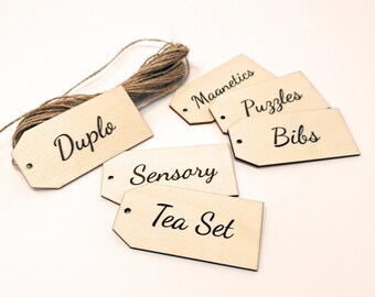 Personalized Engraved Wooden Gift Tags, 8cm (3.1")