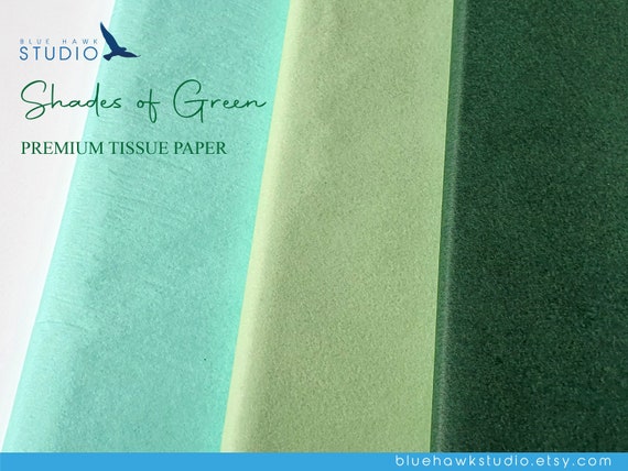 Shades of Green Premium Tissue Paper, Premium Gift wrap, Green Gift Wrap,  Green Tissue Paper - 10x Sheets of Chosen Colour