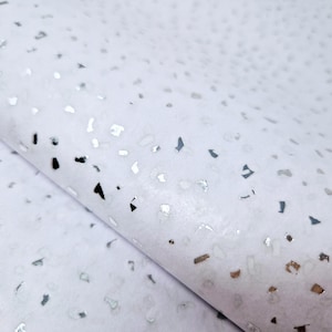 Fogli di carta velina di lusso con lamina bianca e argento screziata x5