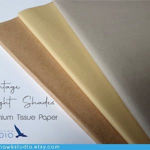 Vintage Light Shades Premium Tissue Paper x10 fogli